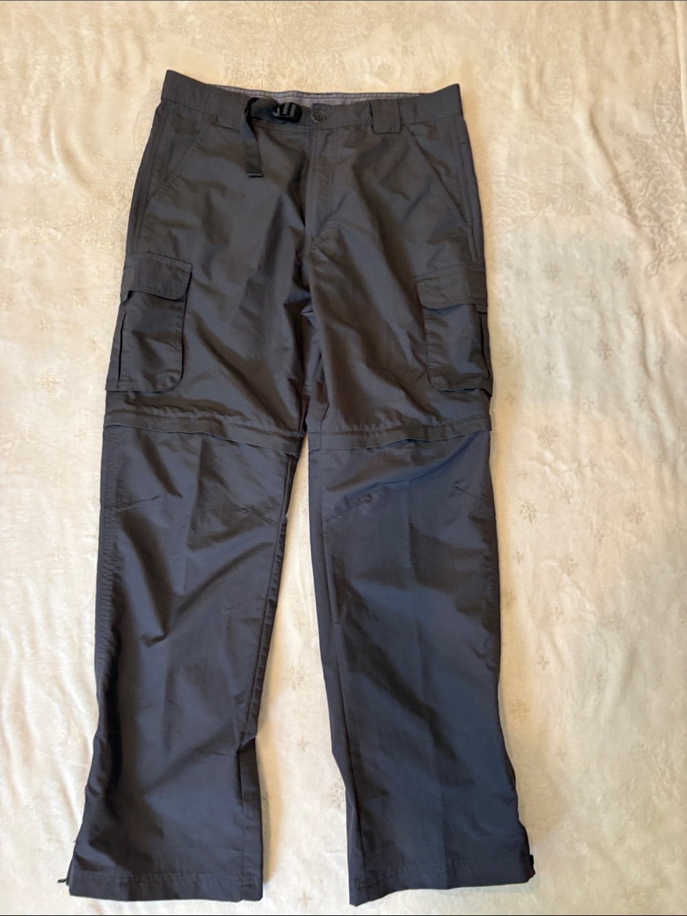 Pacific Trail Men's 34 Gray Convertible ZIP-OFF Cargo Hiking Pants PTS68877